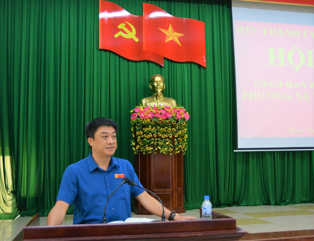 Ban Thường vụ Thành uỷ giao ban Bí thư xã, phường triển khai công tác tháng 9 năm 2020