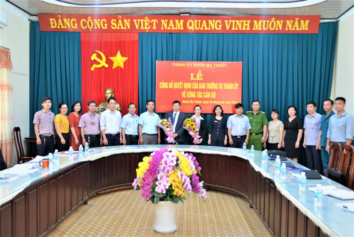 Công bố quyết định của Ban Thường vụ Thành ủy về công tác cán bộ