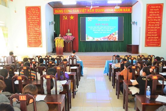 Hội nghị tập huấn tuyên truyền phổ biến pháp luật về chất lượng an toàn thực phẩm đối với sản phẩm nông lâm thủy sản