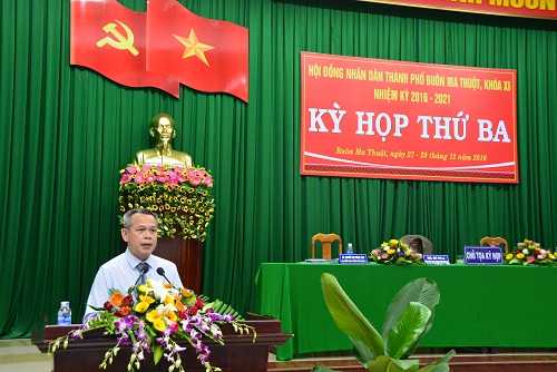 Bế mạc kỳ họp thứ 3, HĐND Thành phố Buôn Ma Thuột khóa XI nhiệm kỳ 2016 – 2021.
