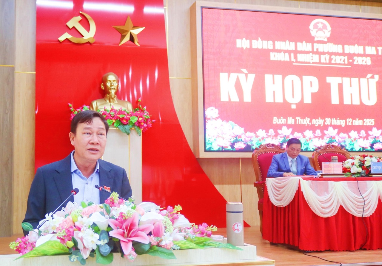 Kỳ họp thứ Ba, HĐND phường Buôn Ma Thuột Khoá I nhiệm kỳ 2021 – 2026, thông qua các Nghị quyết quan trọng tạo cơ sở thực hiện nhiệm vụ phát triển bền vững